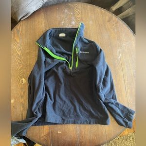 Size M Navy Columbia Quarter Zip Jacket